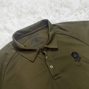 Zero Foxtrot Tactical Polo Shirt Mens Medium DarkOlive Skull Stay Zero Military